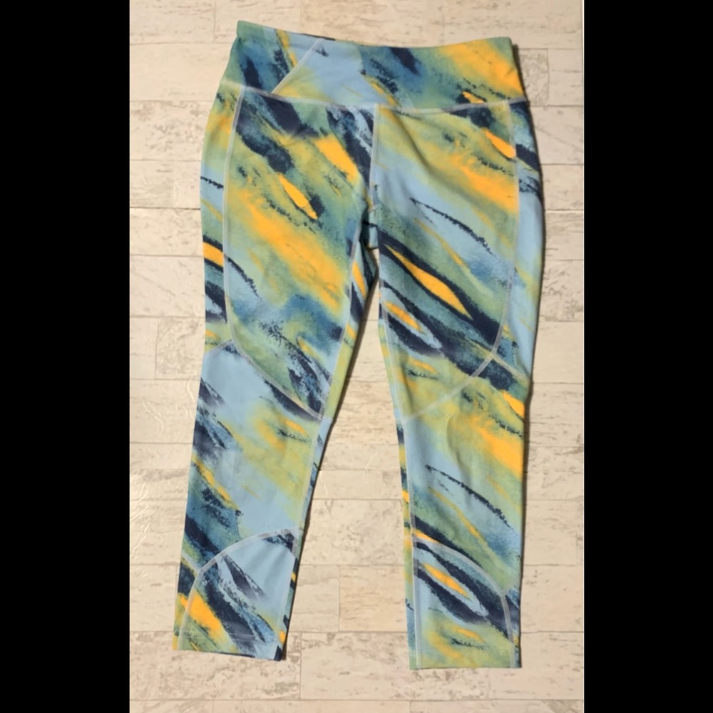 Oakley Hydrolix Yoga Active Legging Capri Blue S